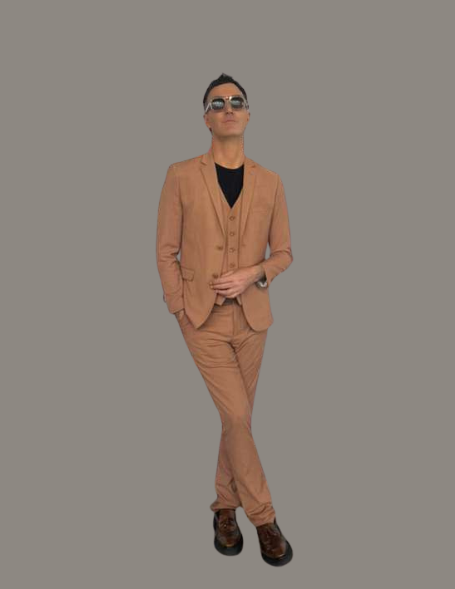Matt Three-Piece Caramel Suit
