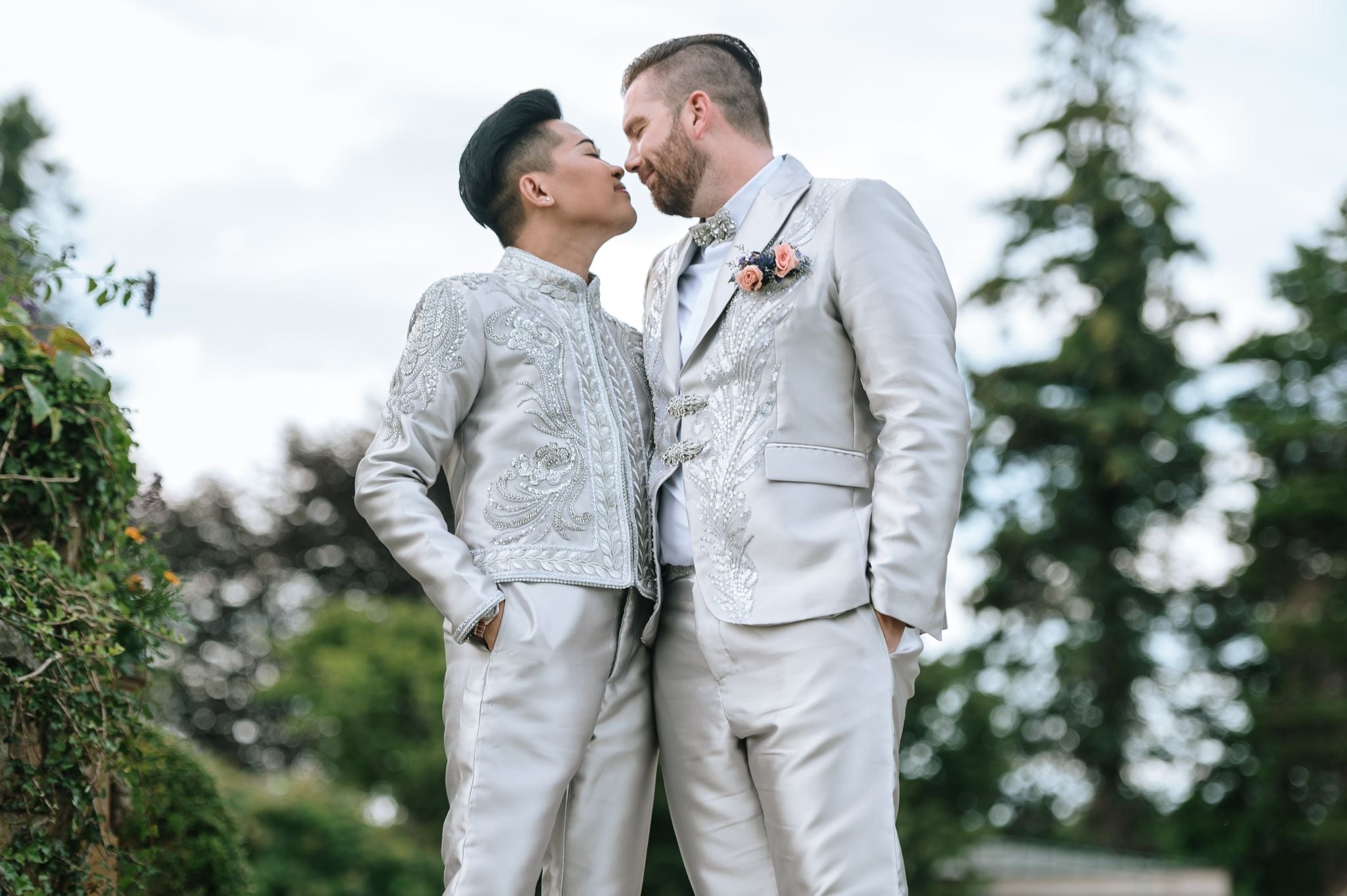 Kyle & John Silk Mikado Suits