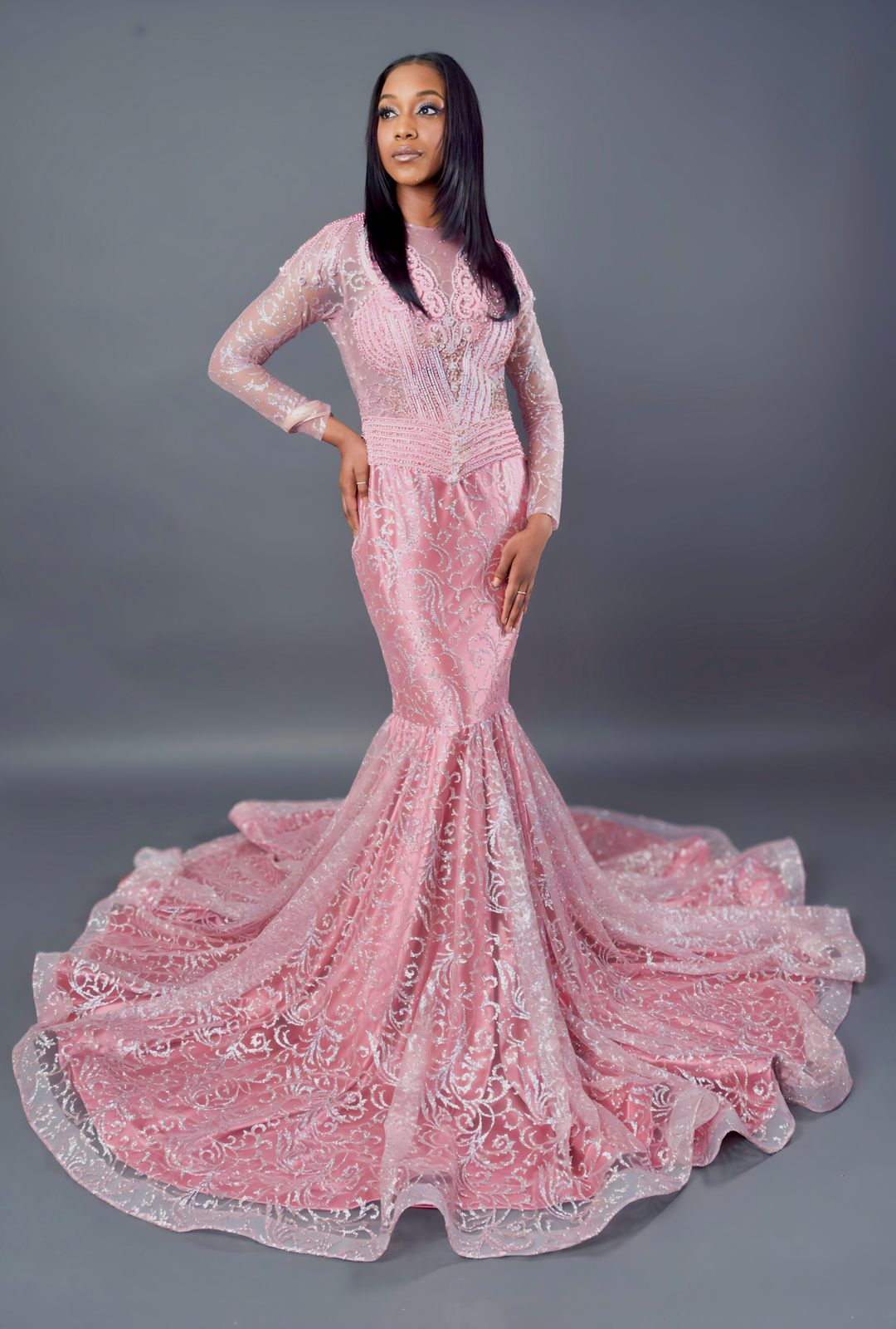 Clara Mermaid Pink Dress
