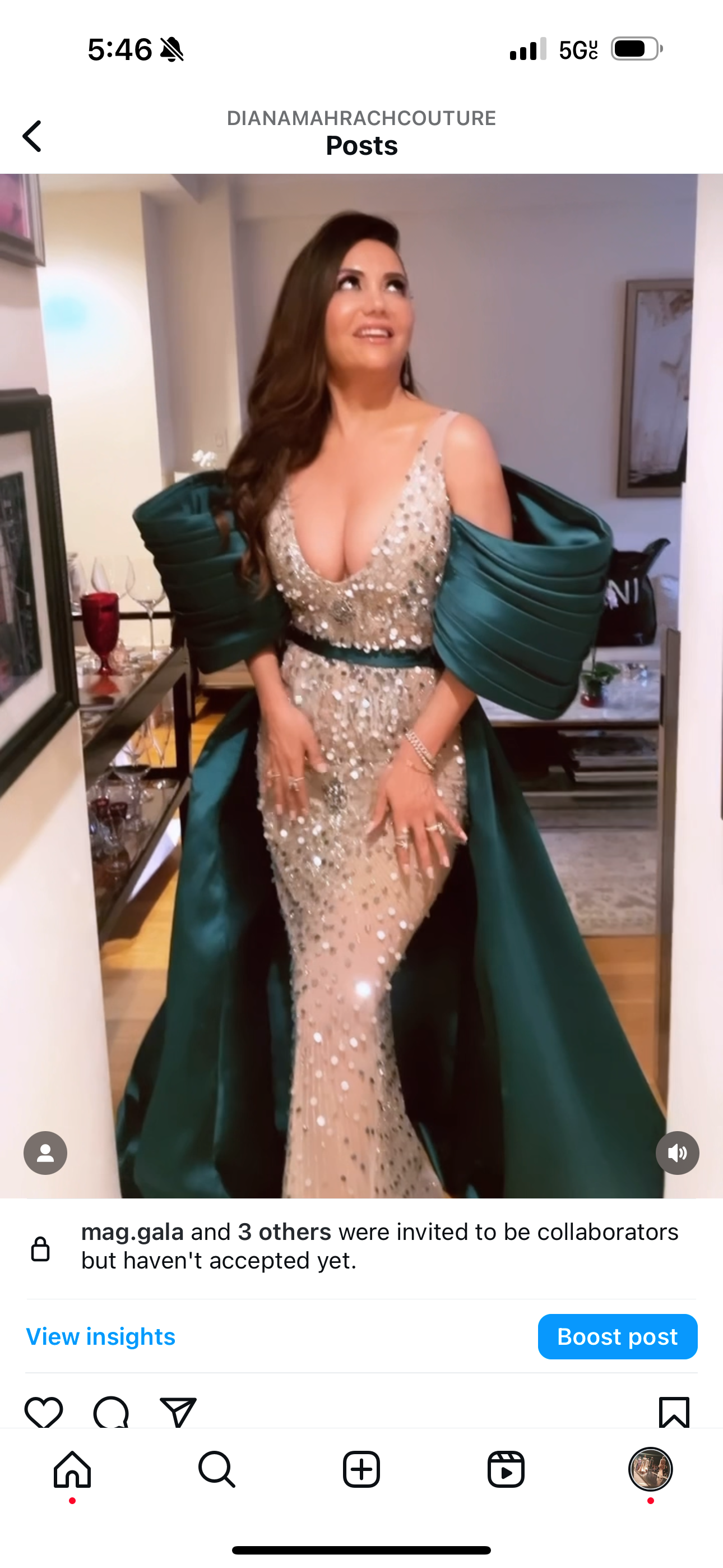 luisa bling ball gown with