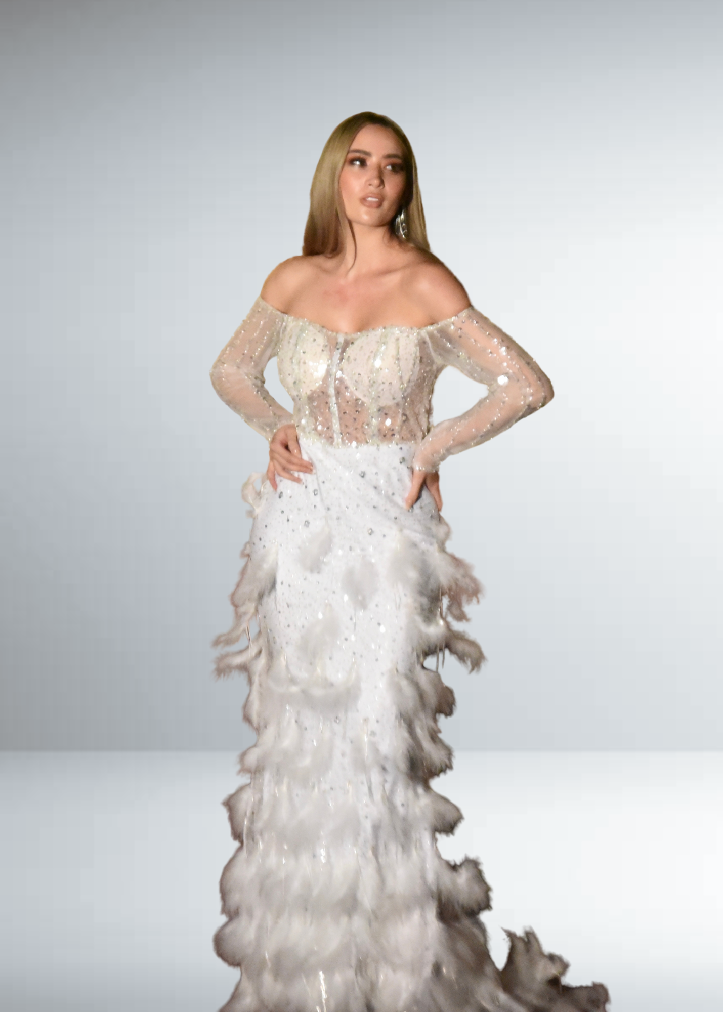 Ana Feather wedding mermaid