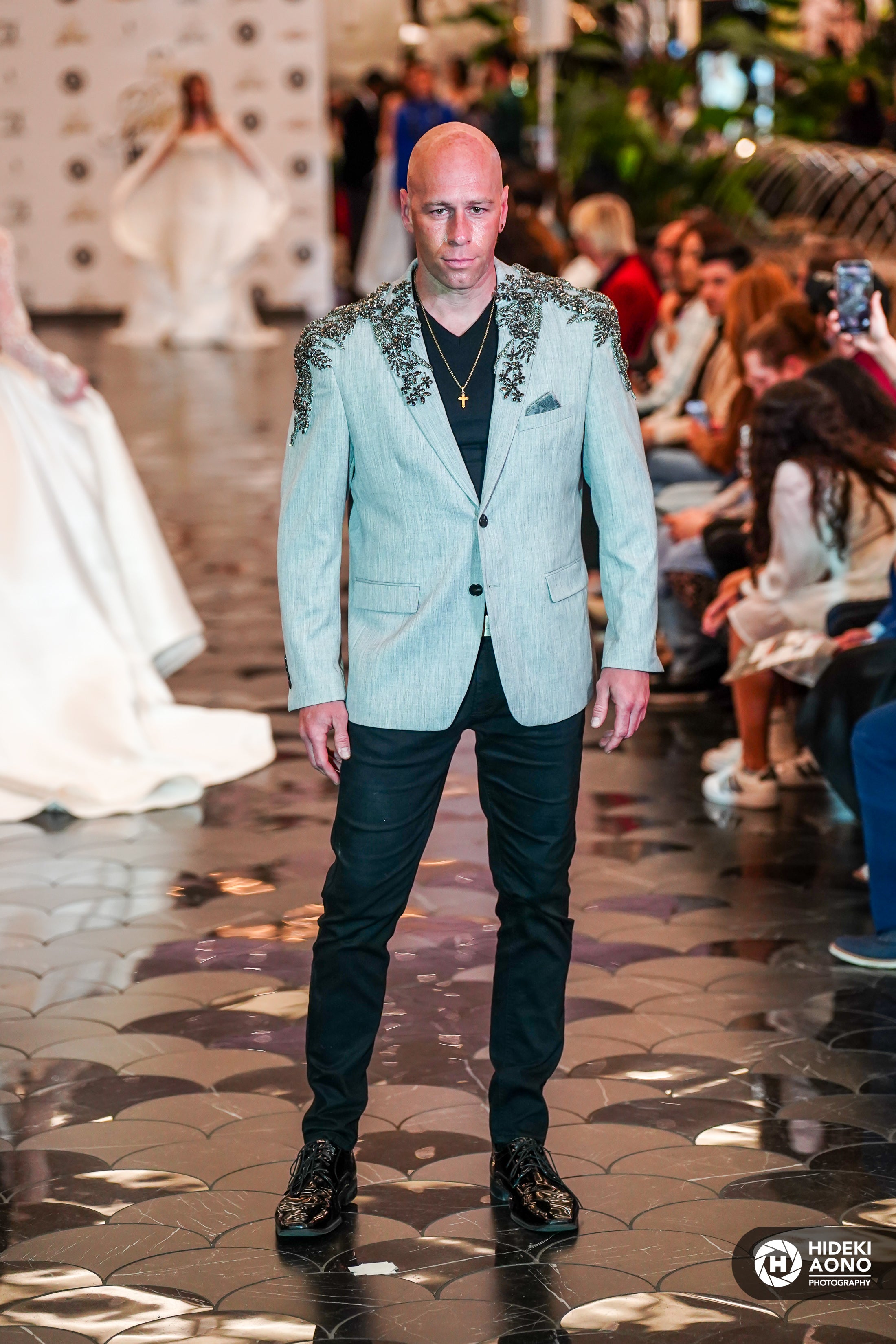 Grey Bloom Blazer