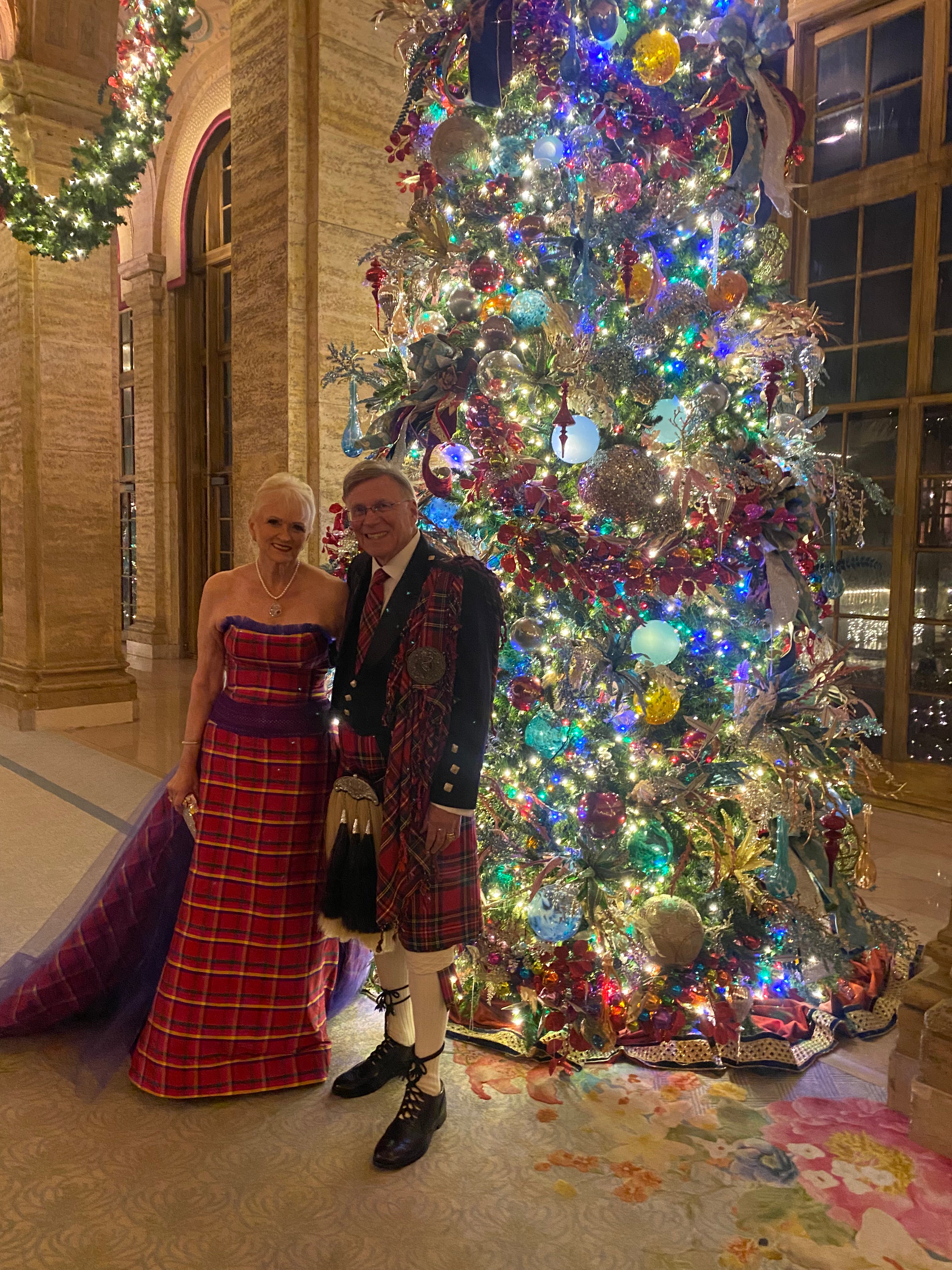 Mariann Tartan dress a line.