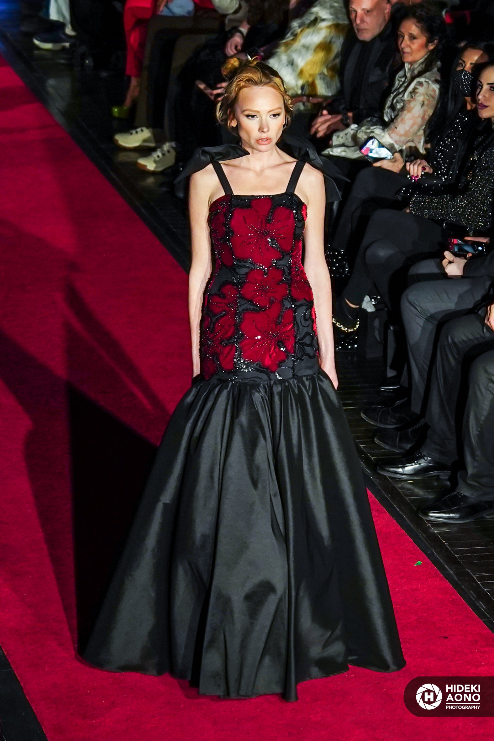 The Scarlet Noir Bloom Gown