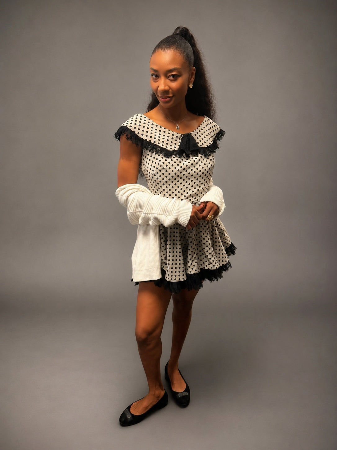 PARISIAN POLKA DOT LACE MINI