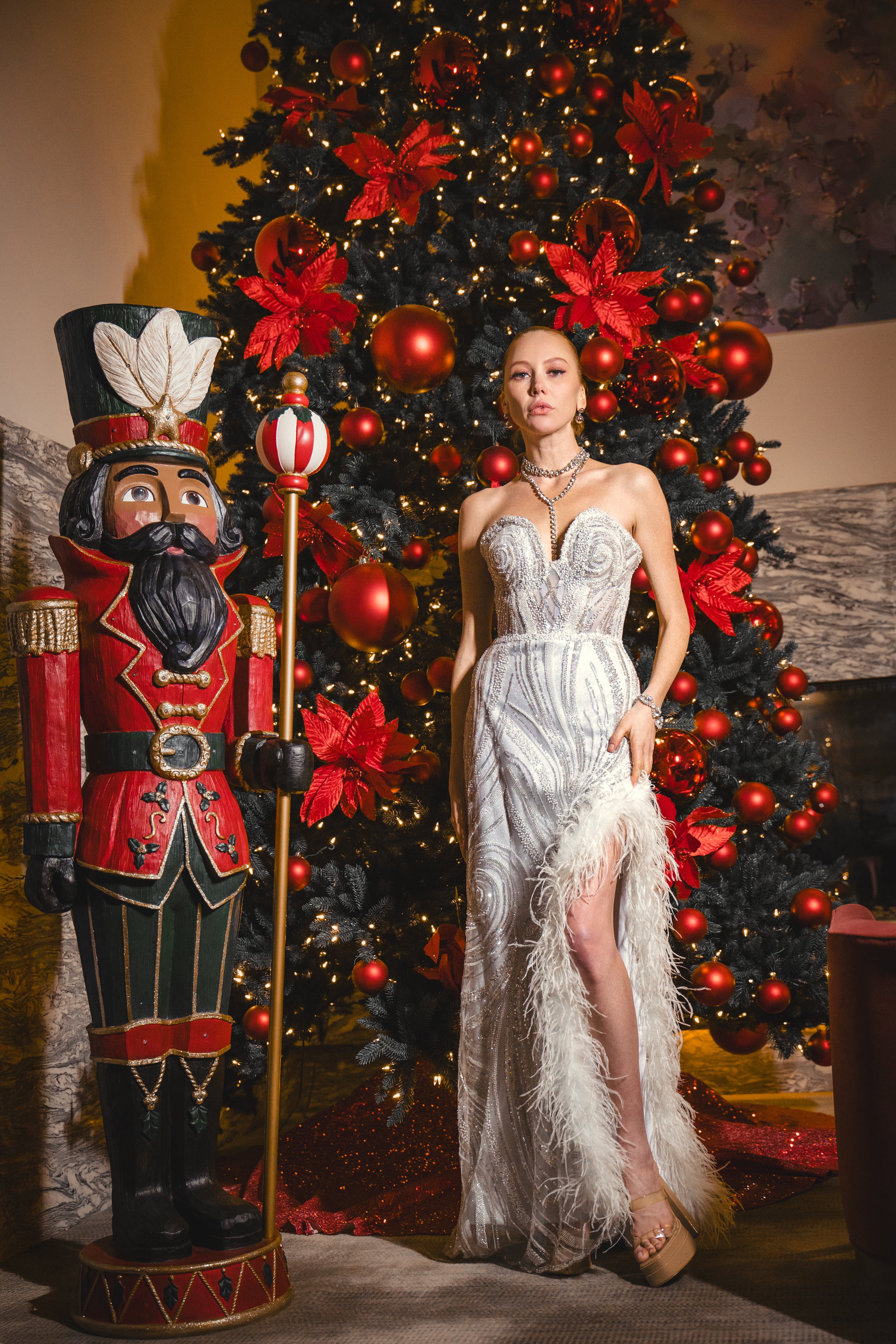 Chabeli Feather Gown