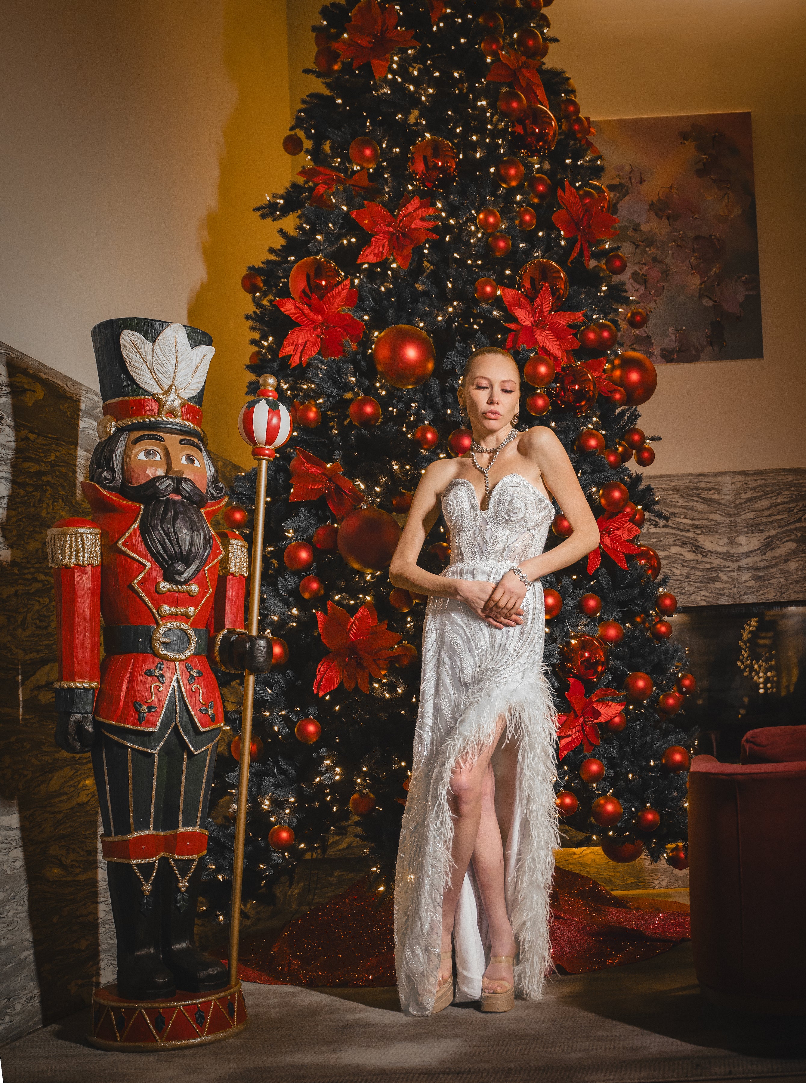 Chabeli Feather Gown