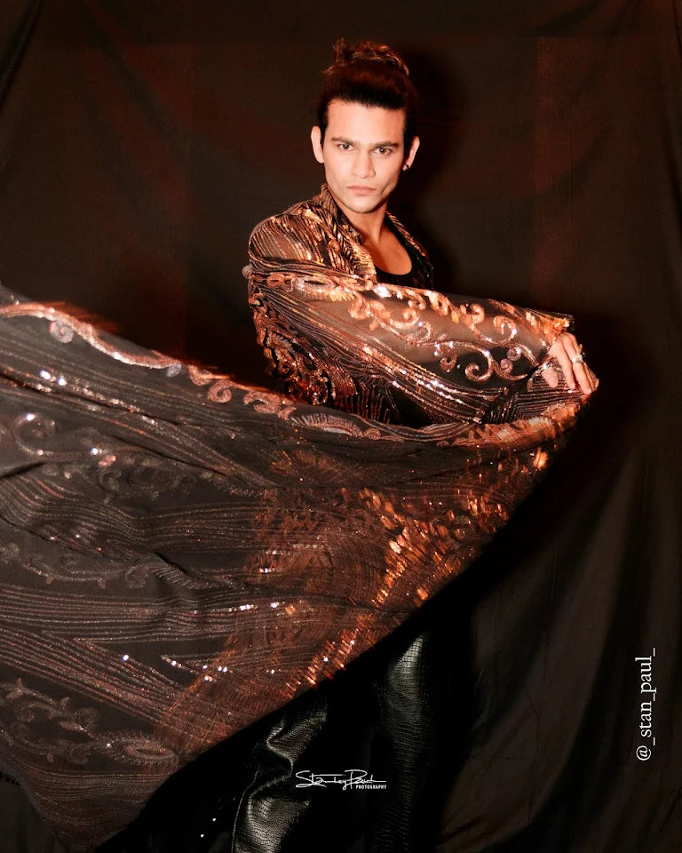 Gold Sequined Cape