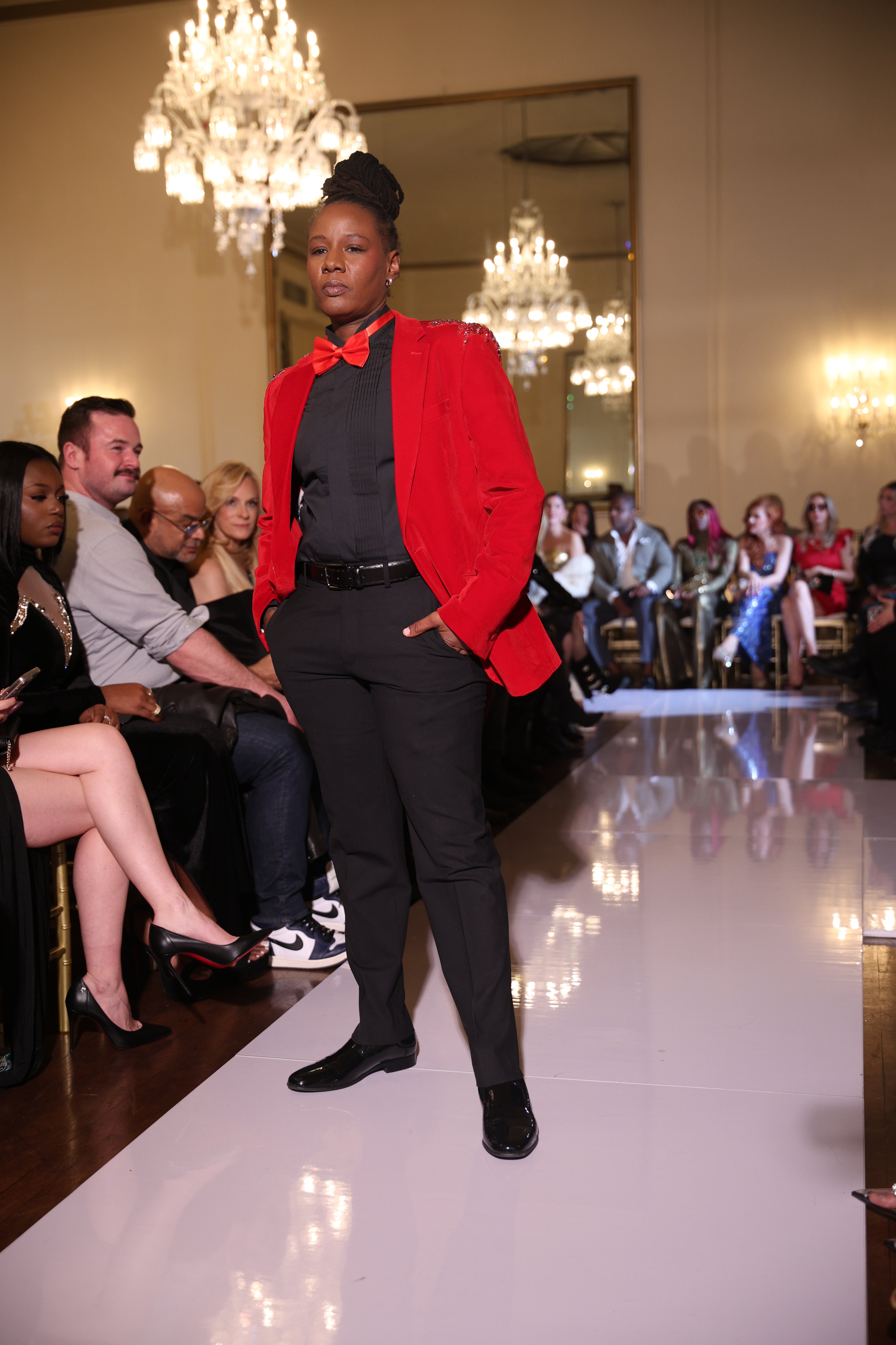 Patrice Red Chain Blazer