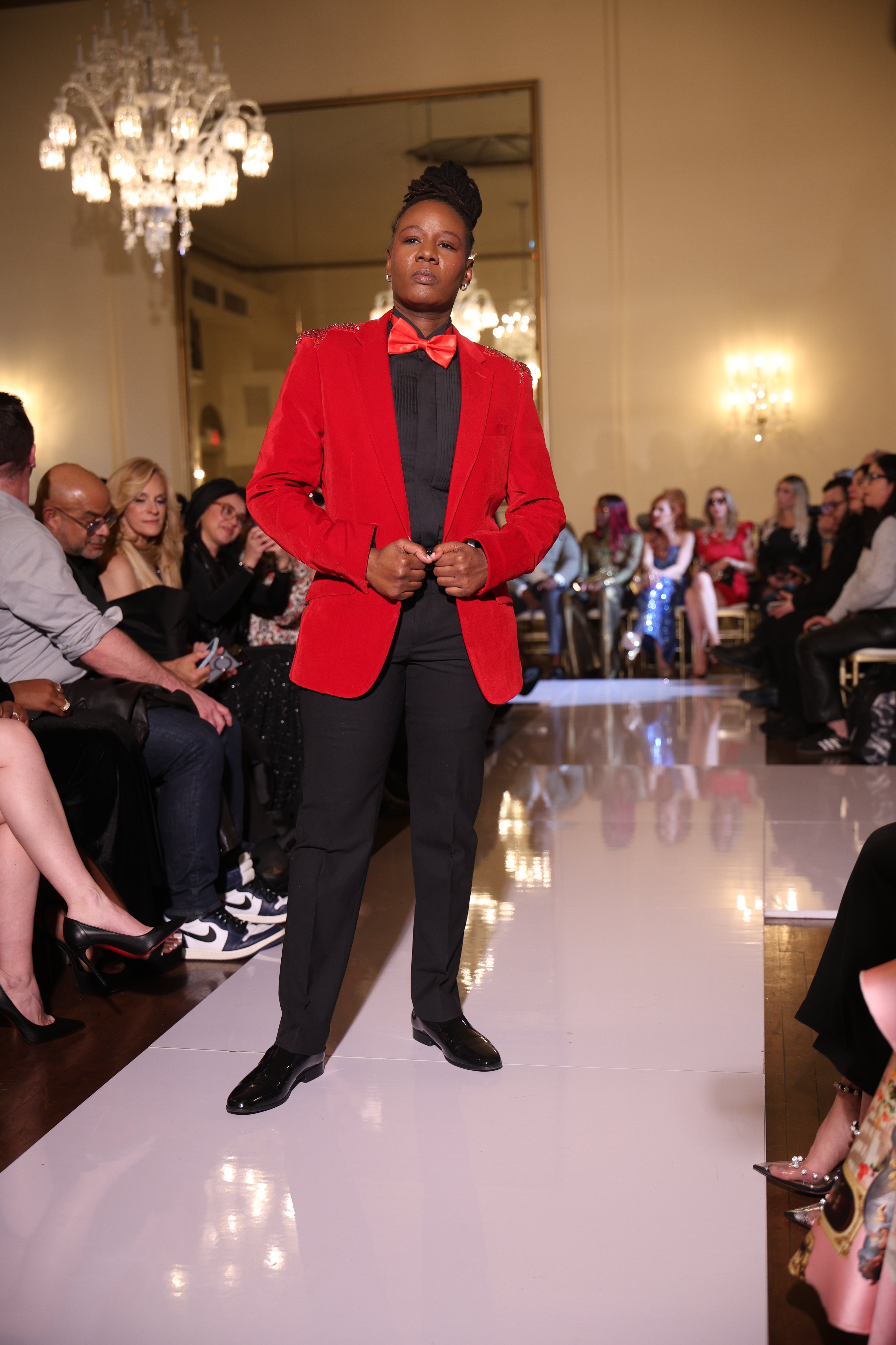 Patrice Red Chain Blazer