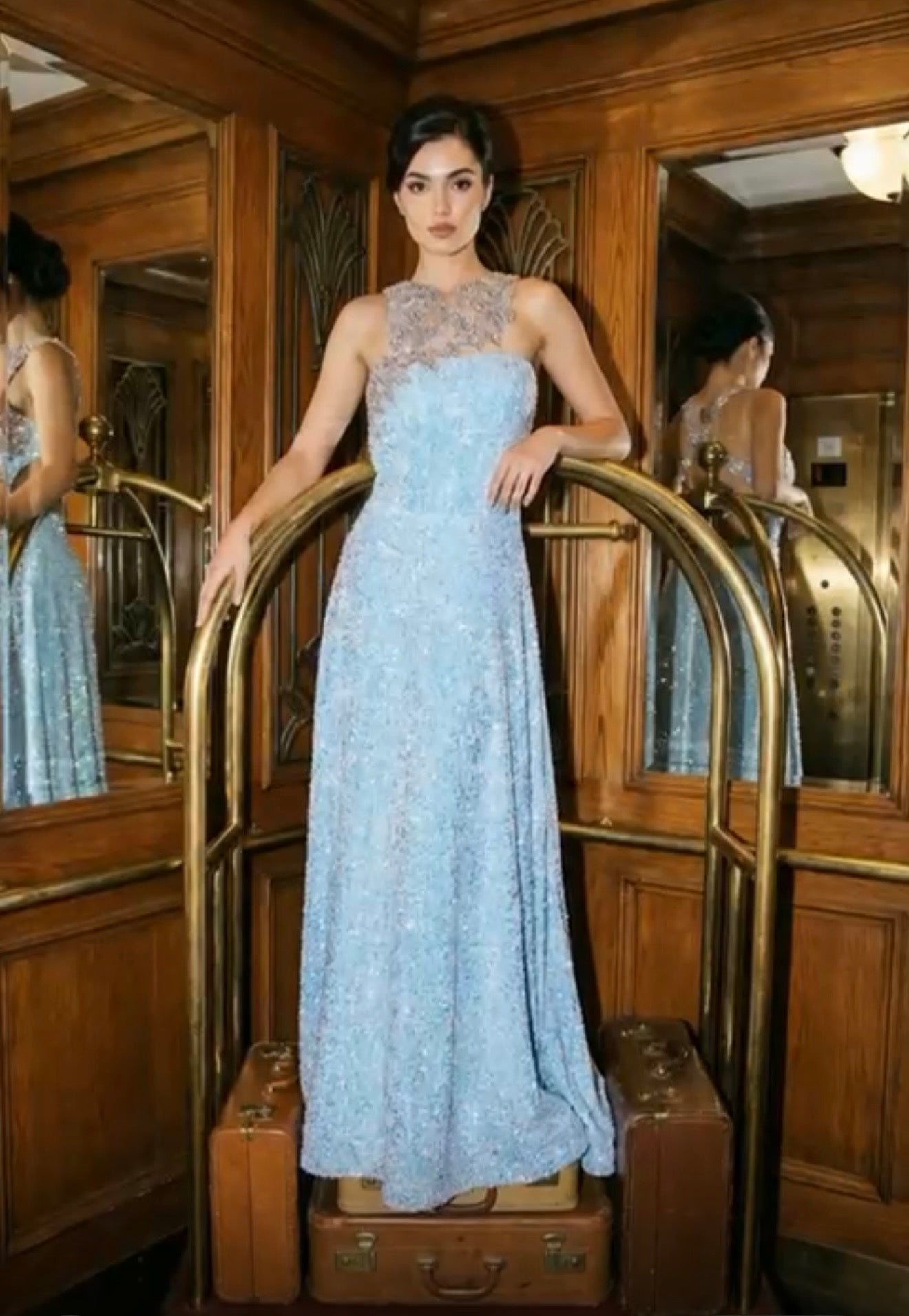 diana mermaid dress Diana Glitter Leopard Mermaid Formal Dress