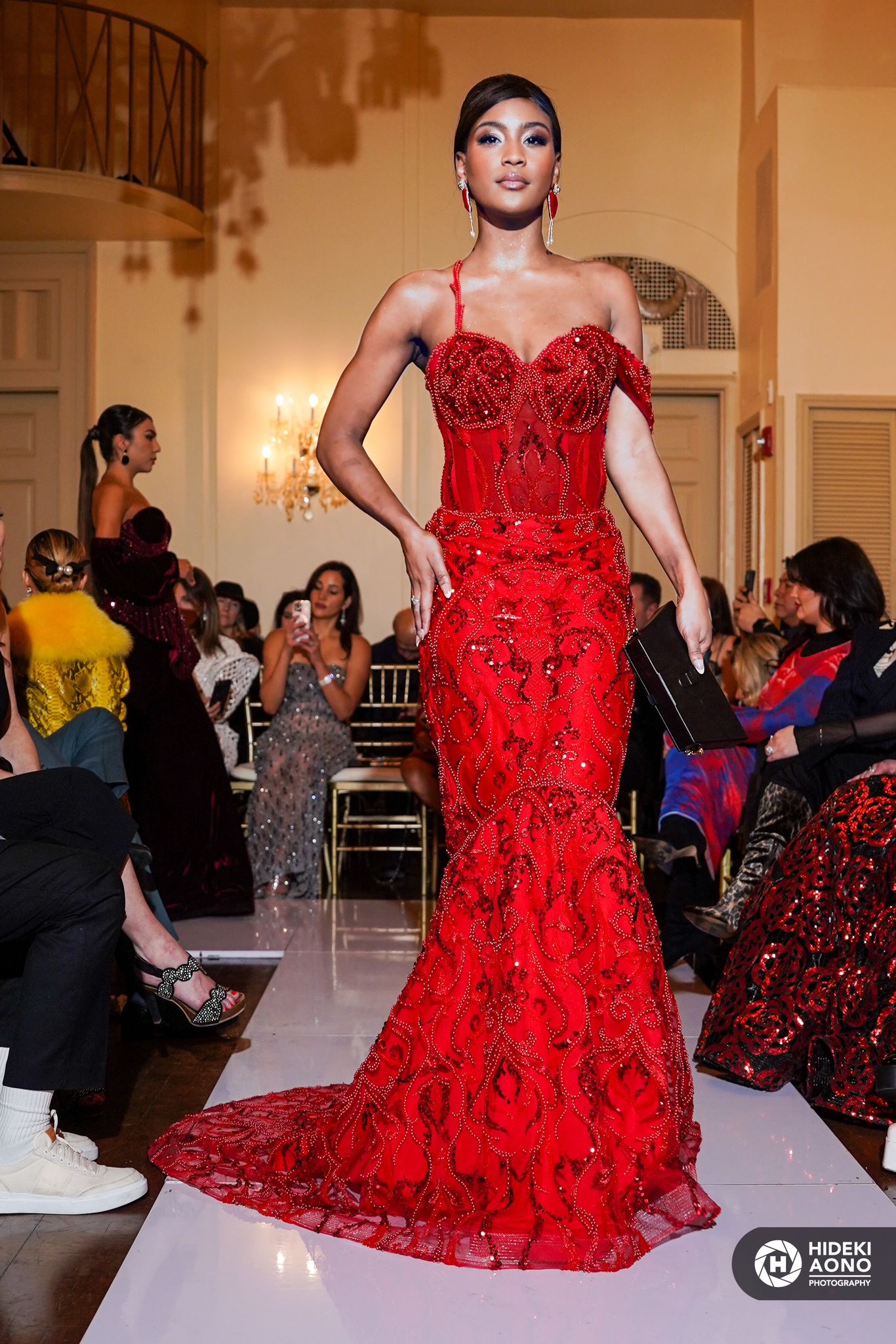 Lady In Red Gown