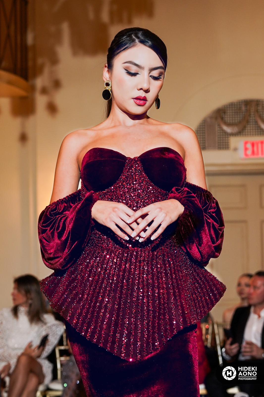 Burgundy Velvet Corset Gown – Diana Mahrach Couture