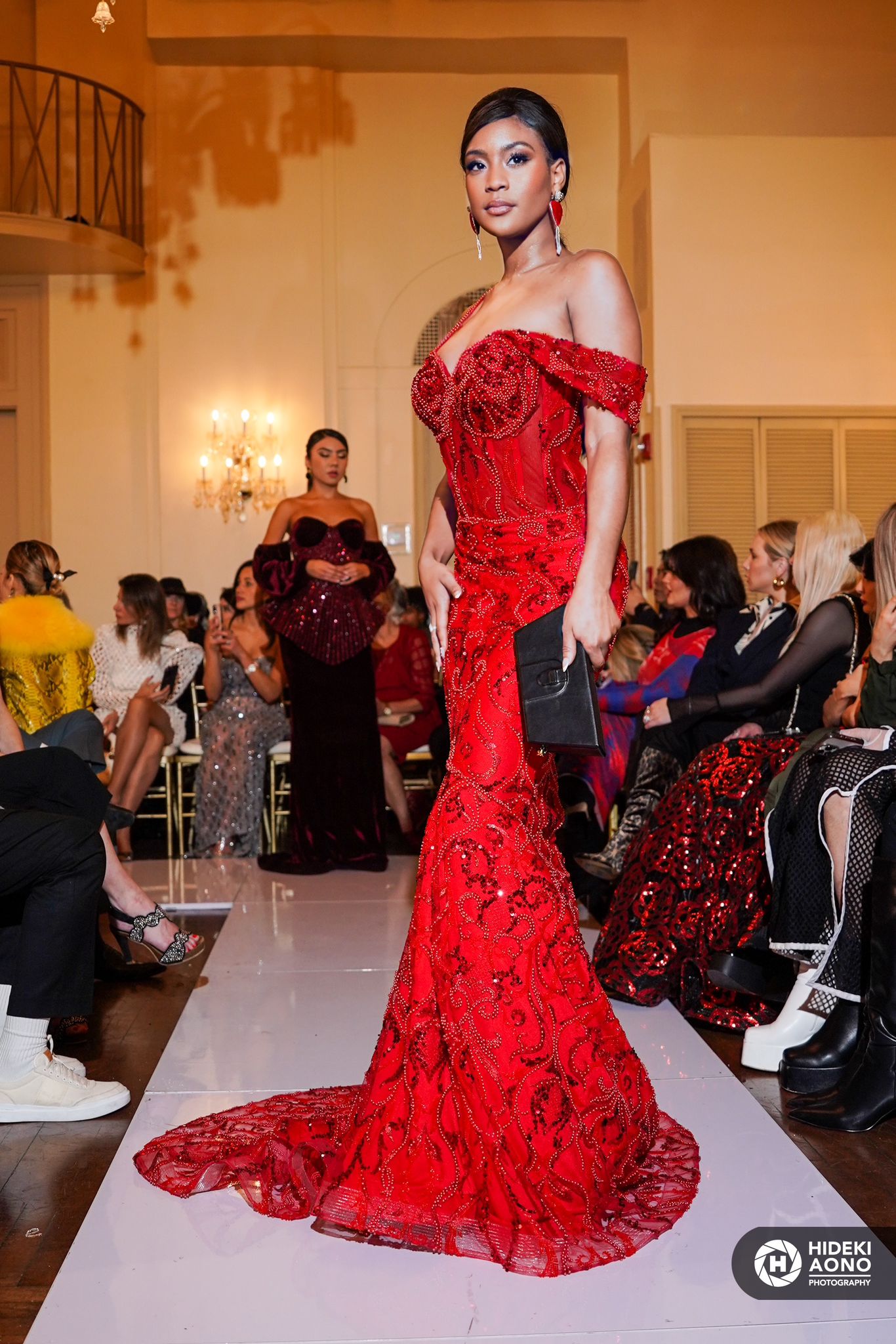 Lady In Red Gown