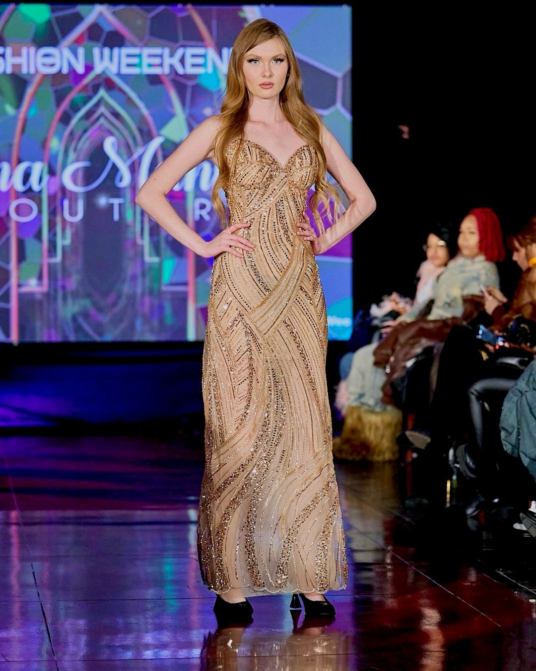 Rose Gold Elegance with Scarlet Majesty