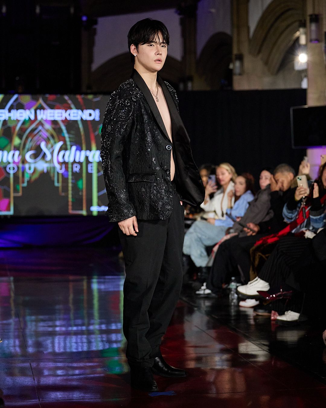 Black Sequin Embellished Blazer