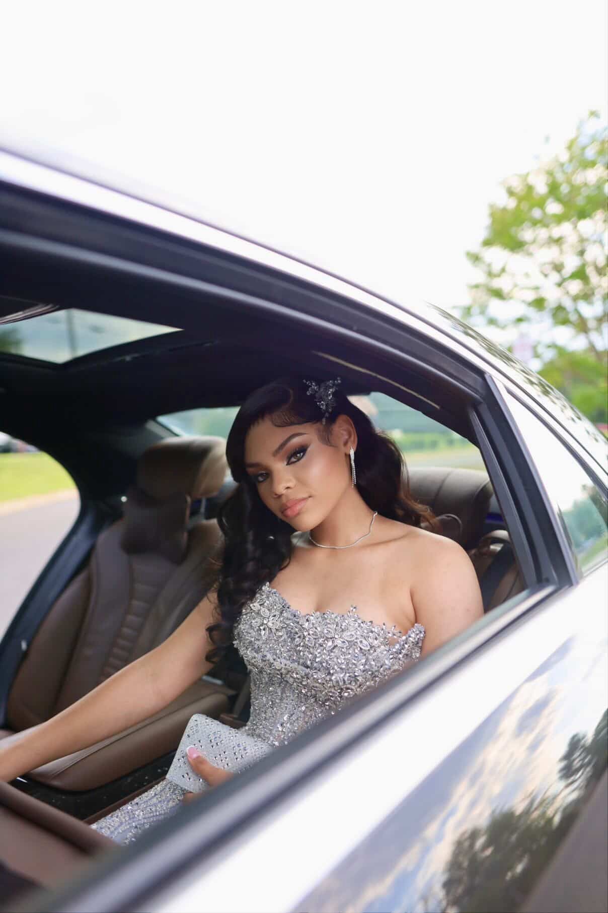 Silver Starlight Prom Gown