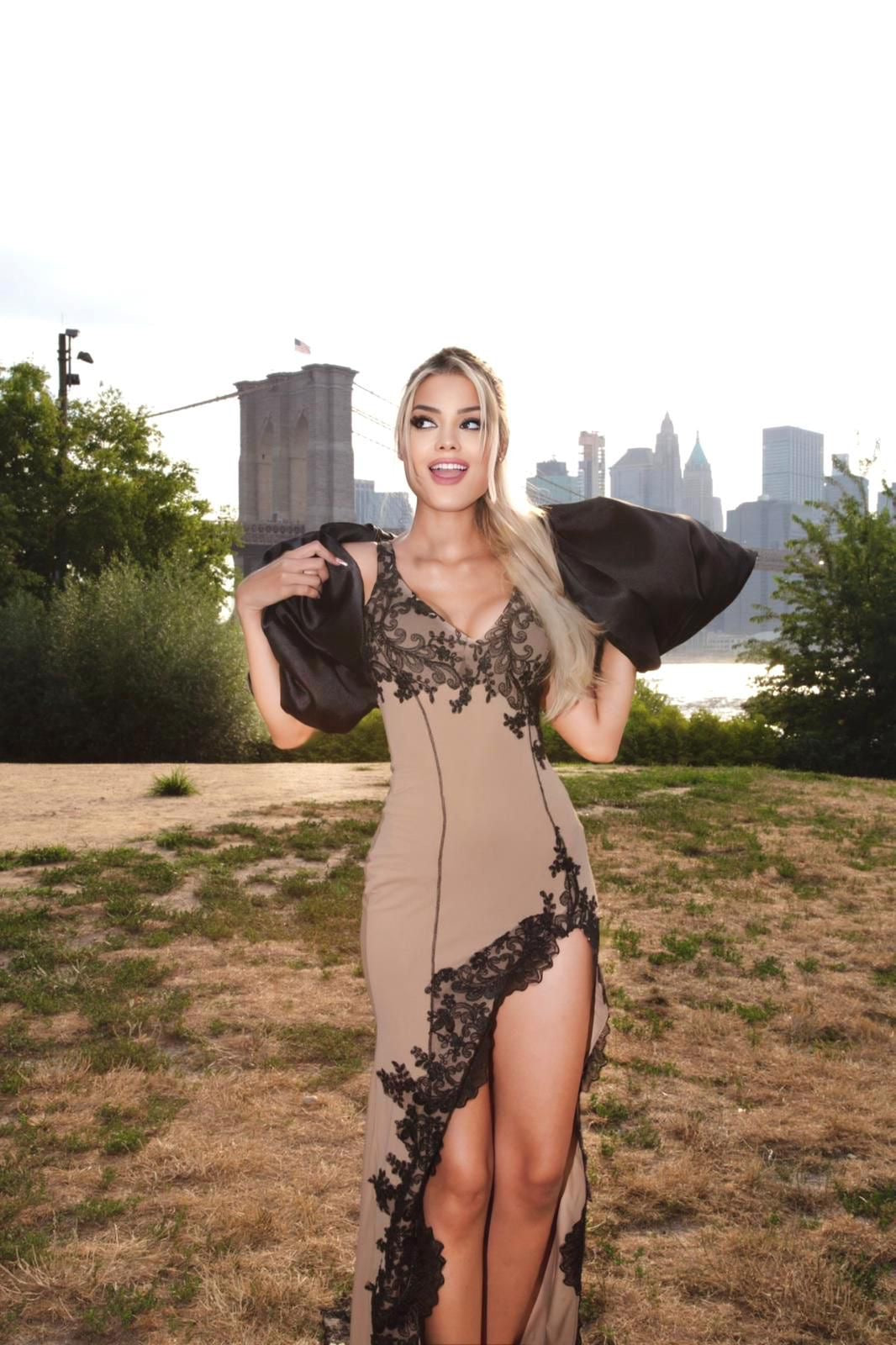Black Lace Nude Slip Dress
