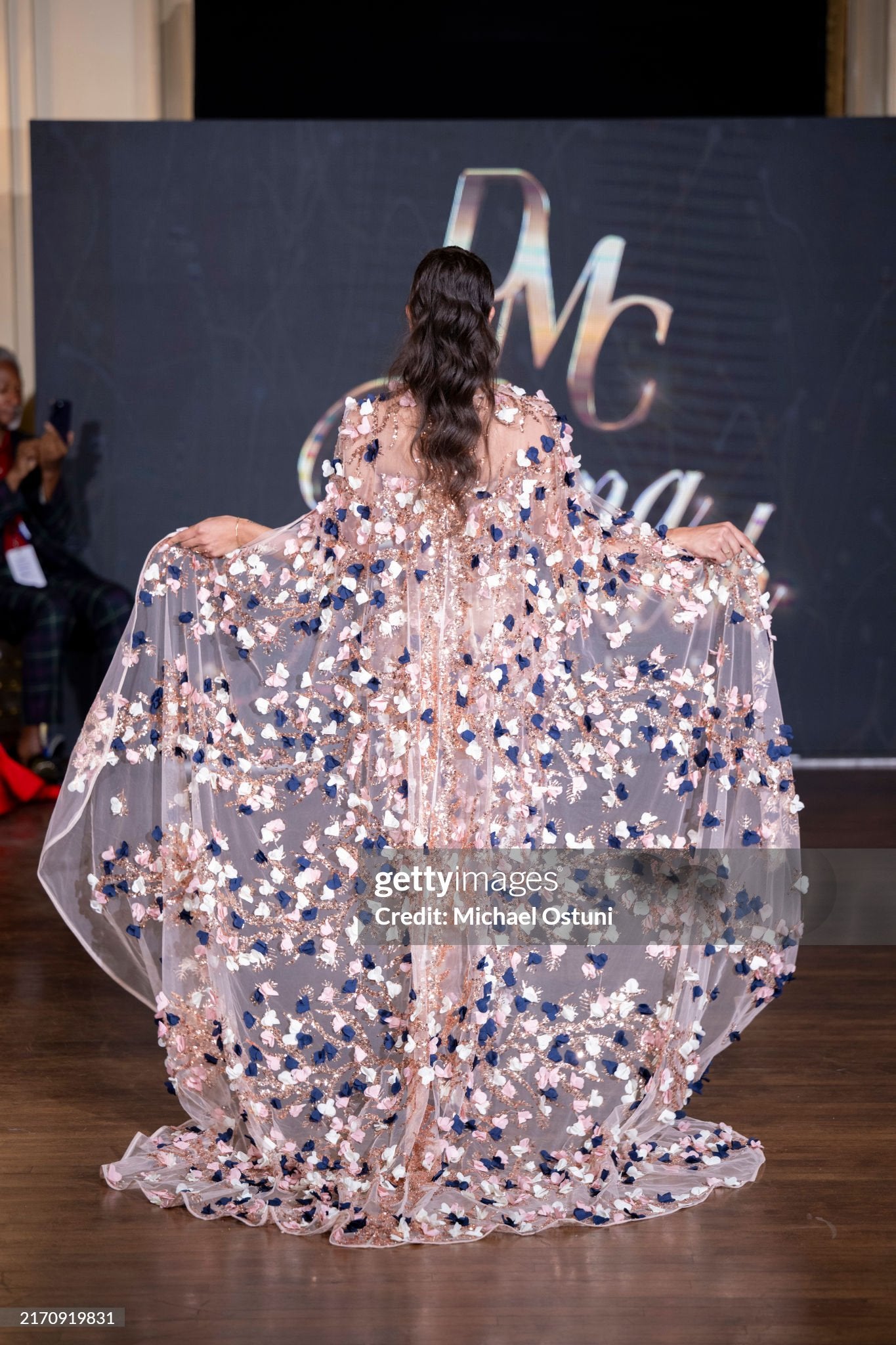 Floral dress and cape