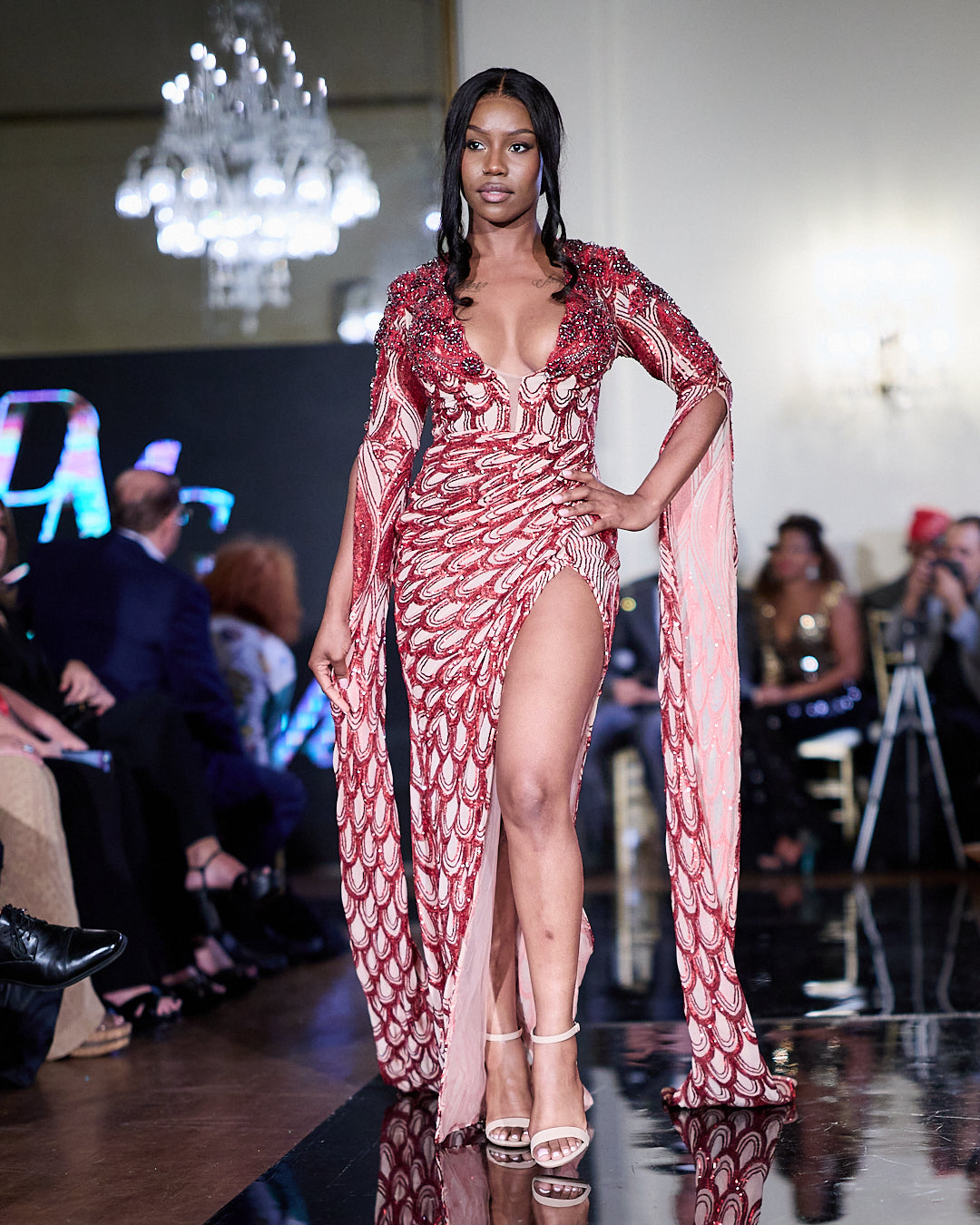 Burgundy Blossom Dress