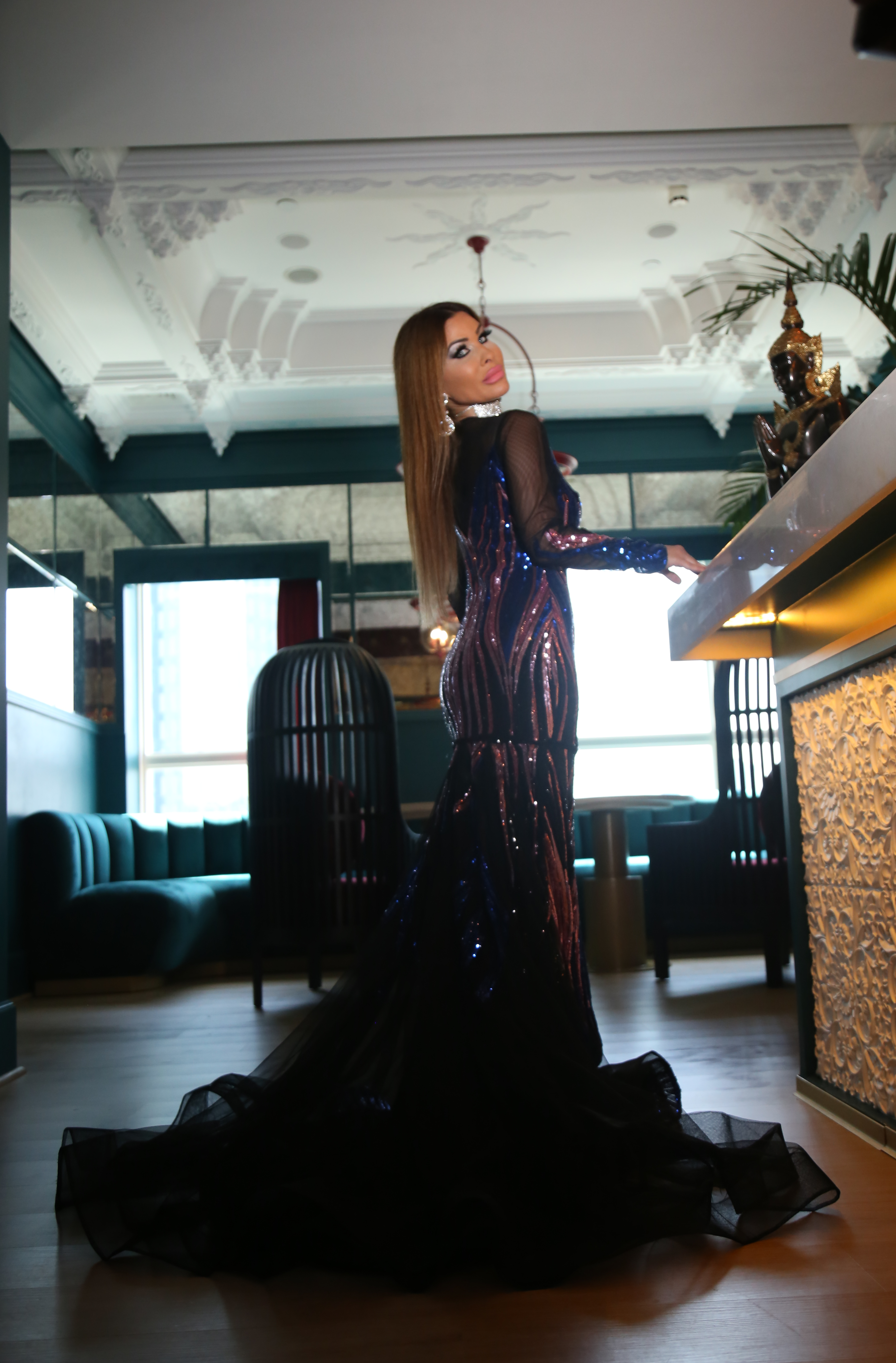 Royal Blue and Rose Gold Diana Mahrach Couture Royal Blue and Rose Gold Diana Mahrach Couture