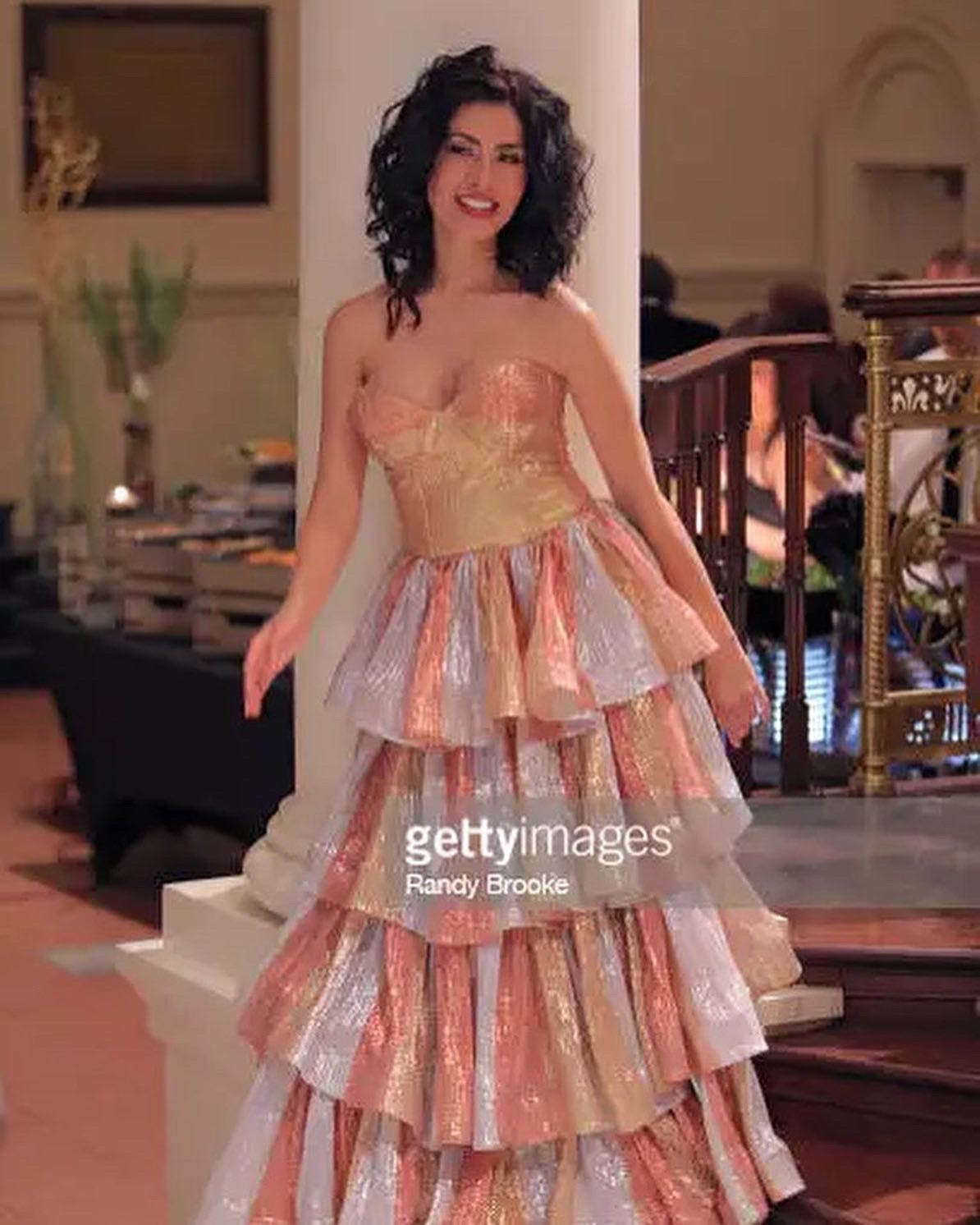 sunset ruffle dress