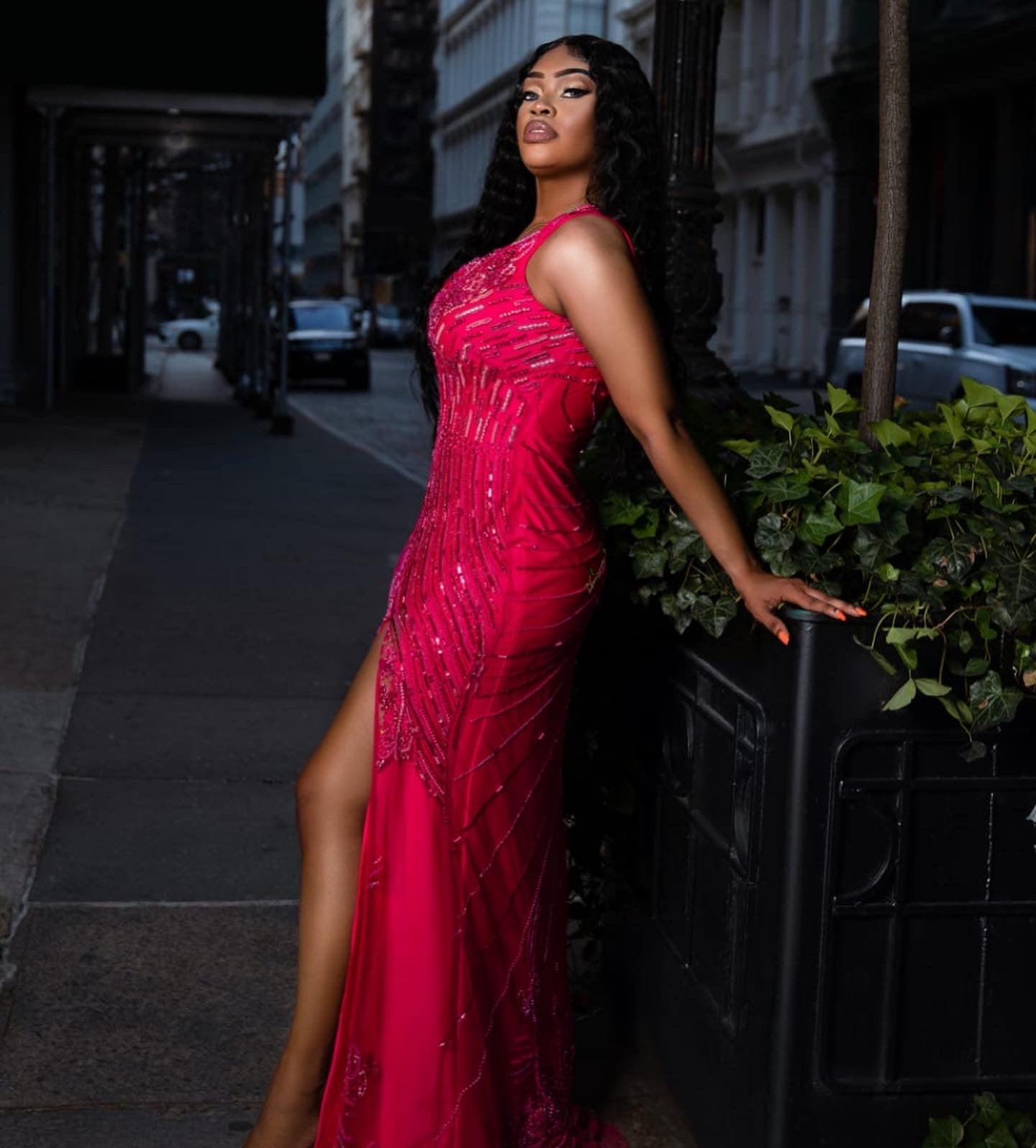 Fushia bomb one shoulder