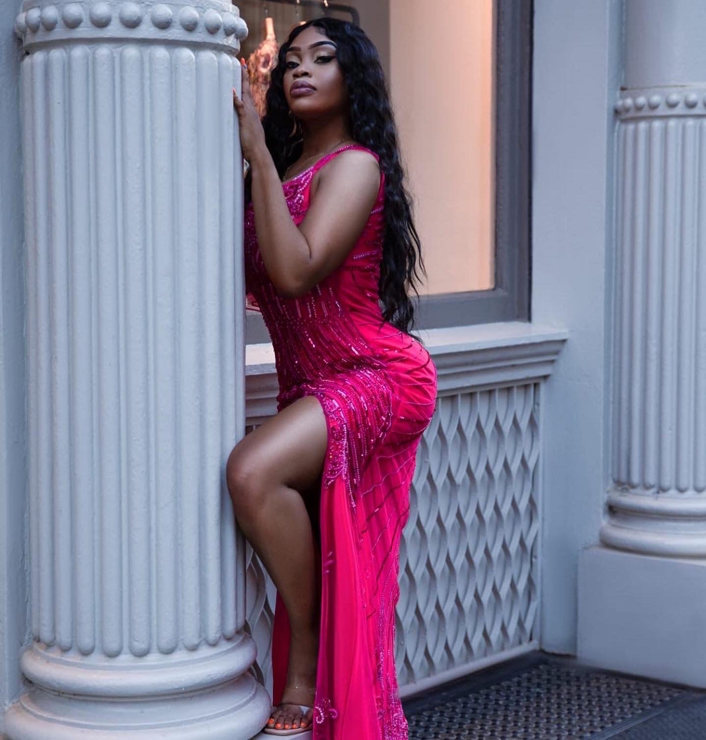 Fushia bomb one shoulder