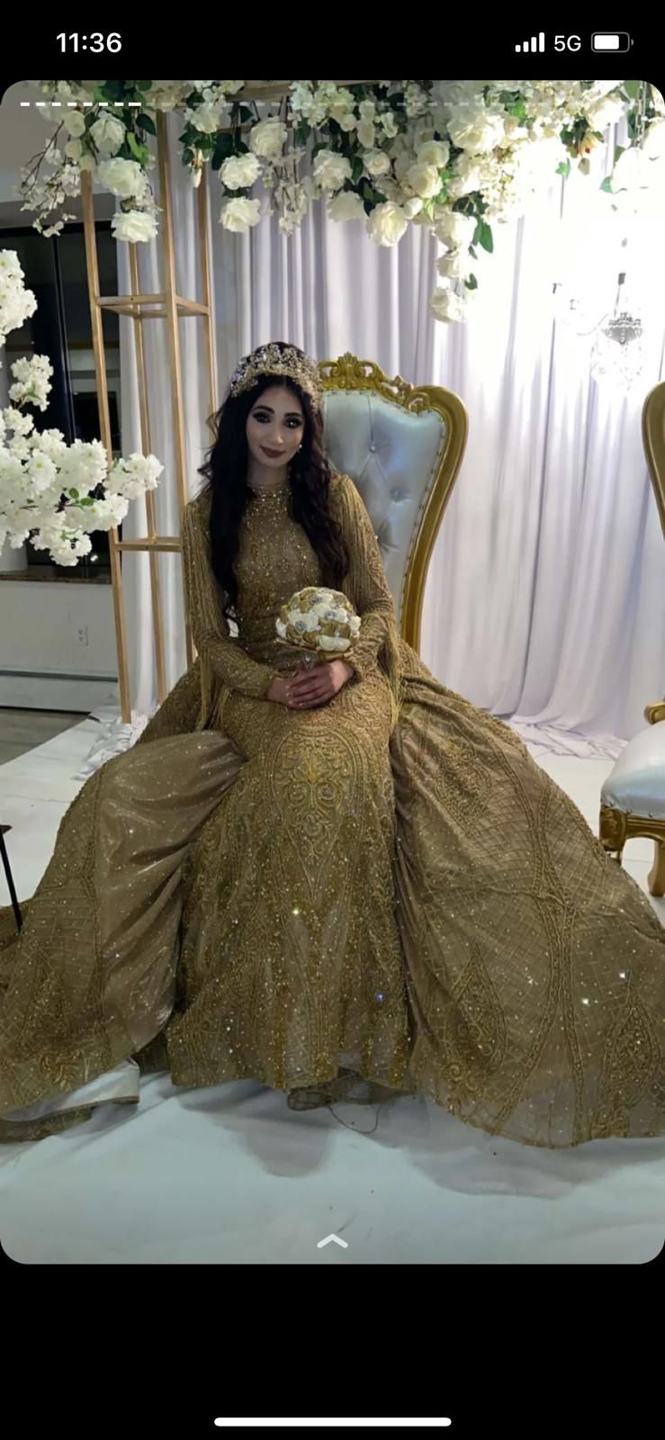 golden royalty engagement dress – Diana Mahrach Couture